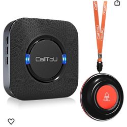 CallToU Caregiver Pager Wireless Call Bell Alert Button for Seniors/Elderly/Patients 