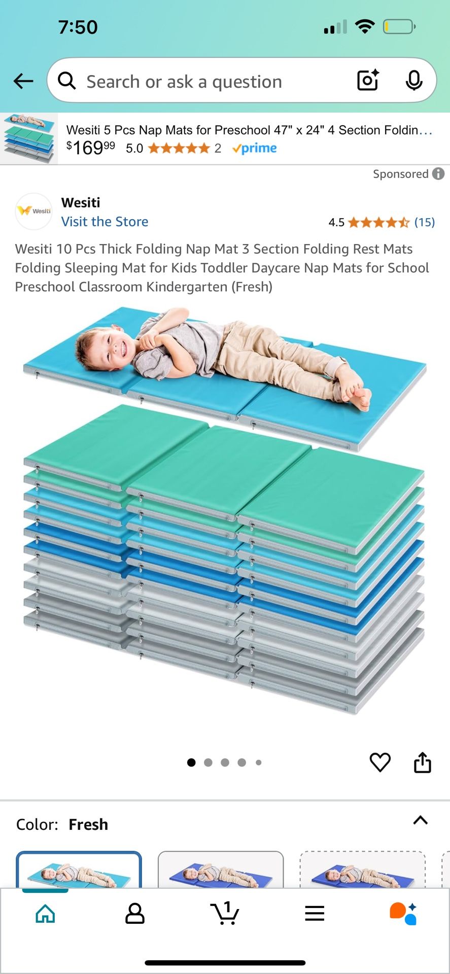 Wesiti 10 Pcs Thick Folding Mats