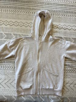 Girls Cat and Jack Cream Speckled Zip-Up Hoodie