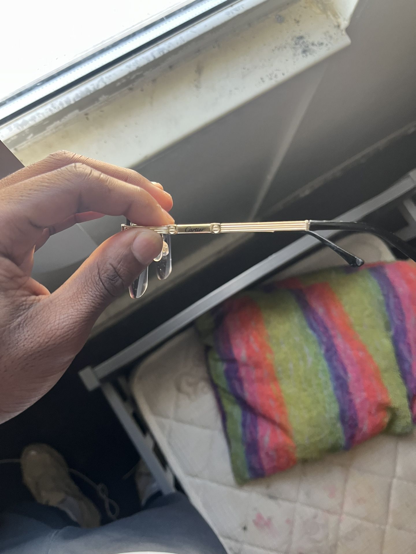 cartier Glasses blacked out Lenses 