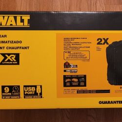 New Dewalt Size: 2XL 20v Sherpa Reversible Fleece Cordless Heated Vest Kit with Battery, power supply & Charger. Chest measurements 50"-52", Waist mea