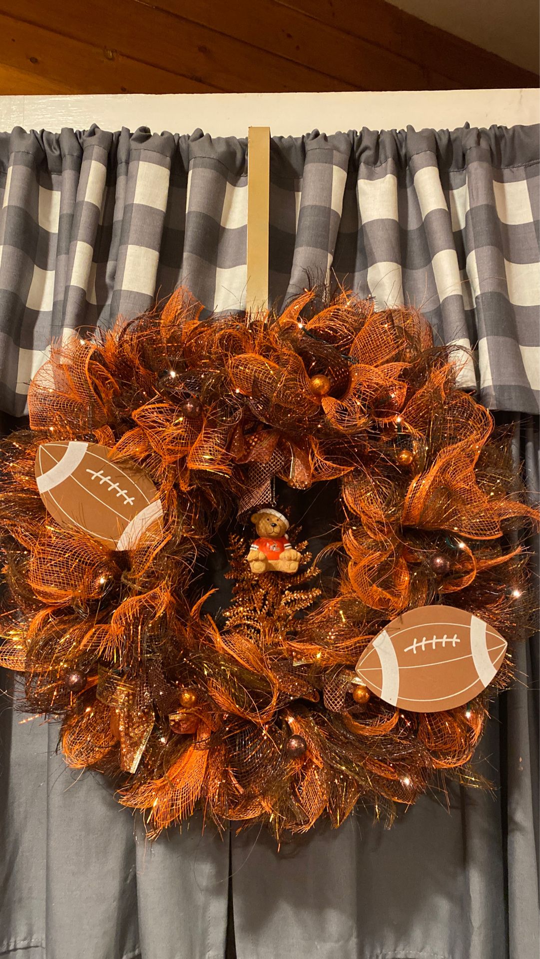 Cleveland browns light up wreath