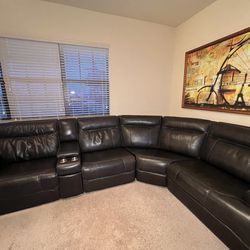Real Leather Couch, 1yr Used, Original Price $7100