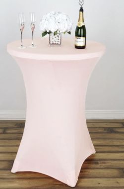 Blush | Rose Gold Cocktail Spandex Table Cover