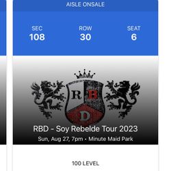 Section 108 Houston RBD Tickets