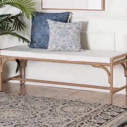 New Boho Bench Extra Seating for Entryway or at the end of you Bed 