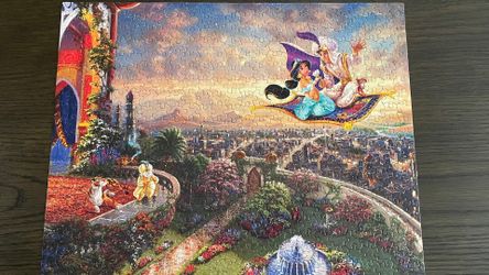 Aladdin puzzle assembled. can come with frame for additional $20