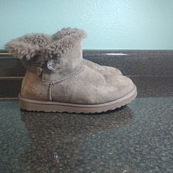Gray Women's Size 7 Ugg Short Boots With Bling Sparkle