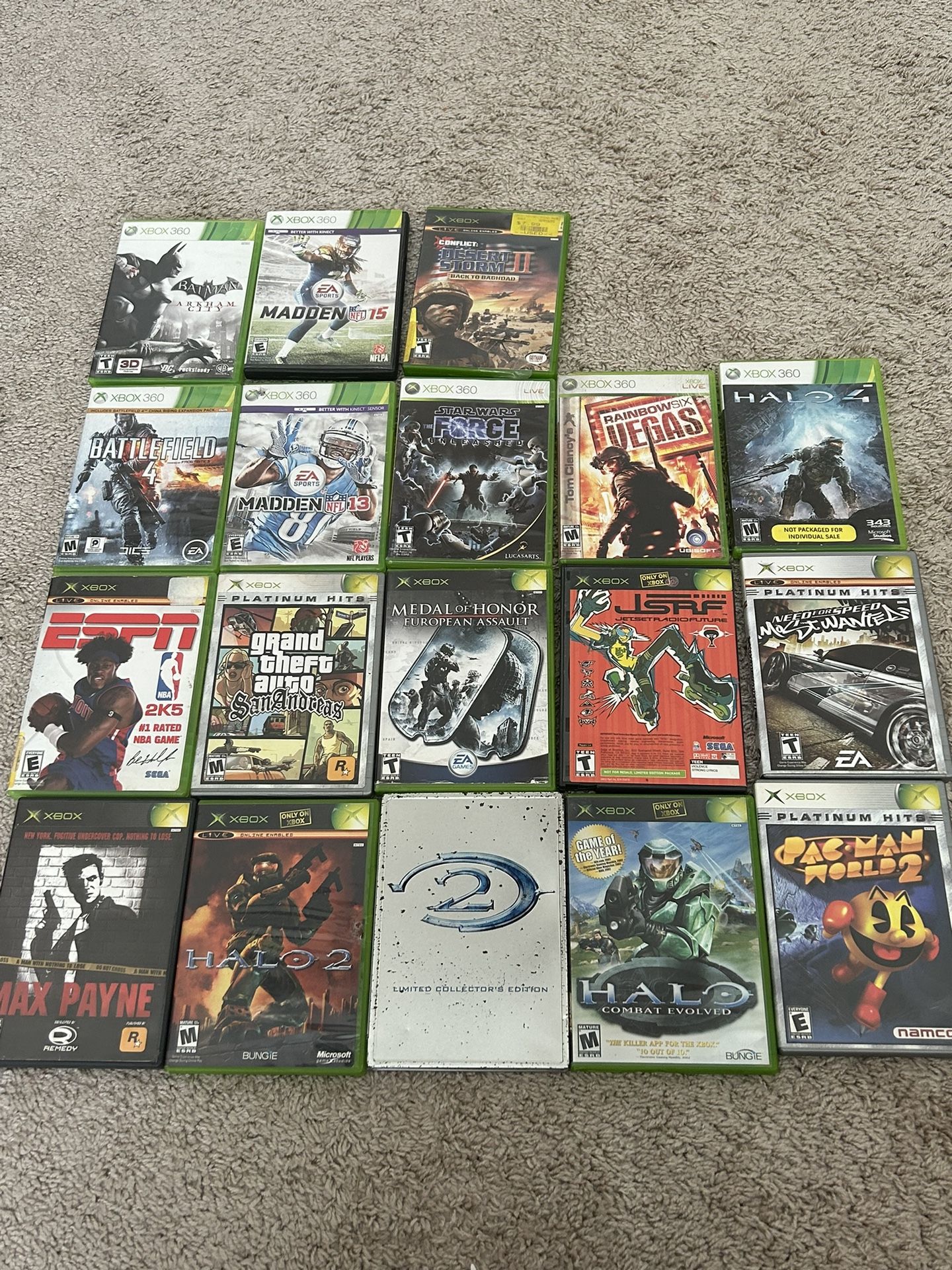 Original OG Xbox and Xbox 360 games