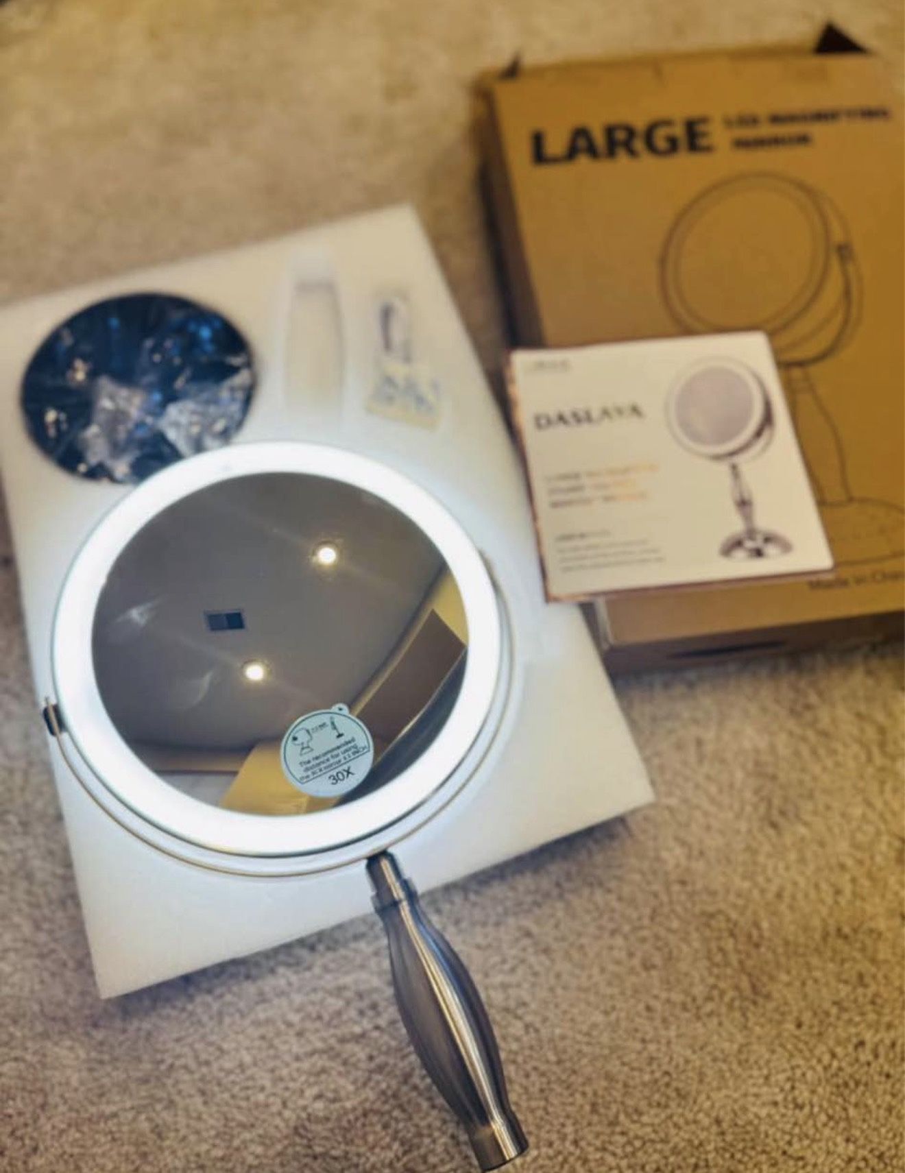 Lighted Vanity Mirror with Magnification - New in Box!