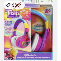 Troll Bluetooth headphones perfect Christmas gift only asking $25.00 retails $30-$60.00