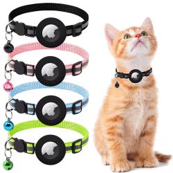 Reflective Cat Collar With Waterproof AirTag Holder 