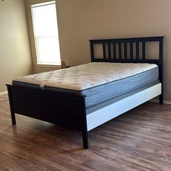 Queen mattress with headboard and footboard