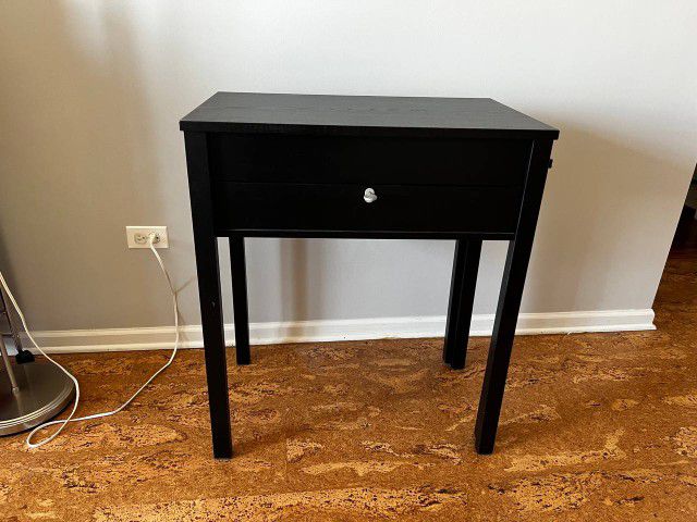 Nesting Writing Desk Extendable Table Console Table Sofa Table with Drawer Black