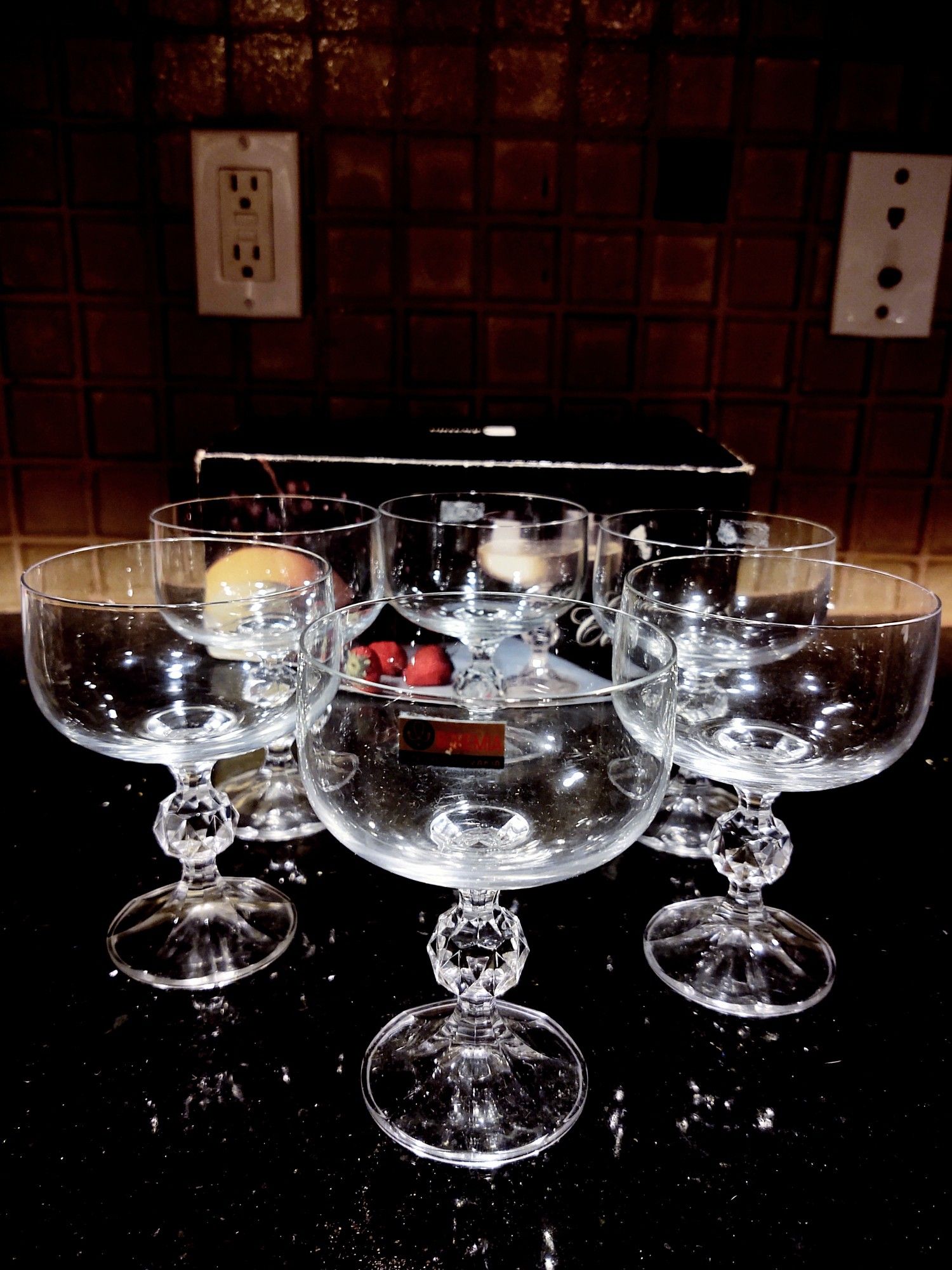 Vintage Bohemia Crystal Goblets