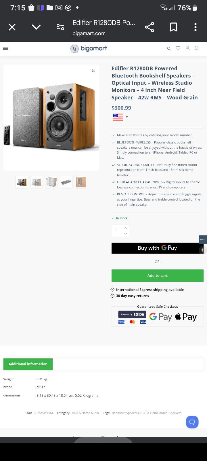 Edifier Bluetooth Computer Speakers
