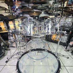Dw Acrylic Shells Complete Drum Set  !! $1900 Or Best Offer !!