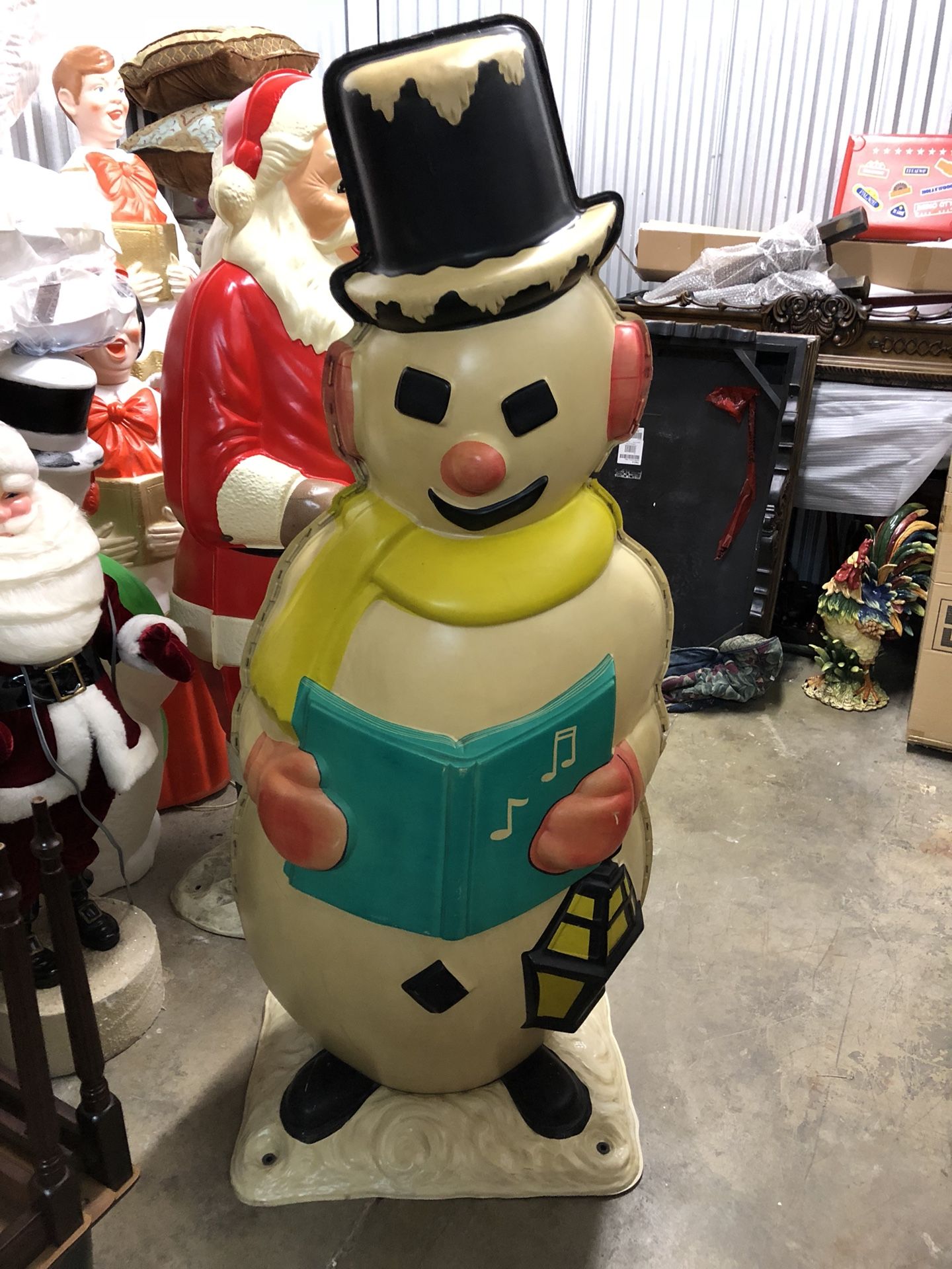 Polk Brothers Chicago Store Santa and Snowman. 1960s.