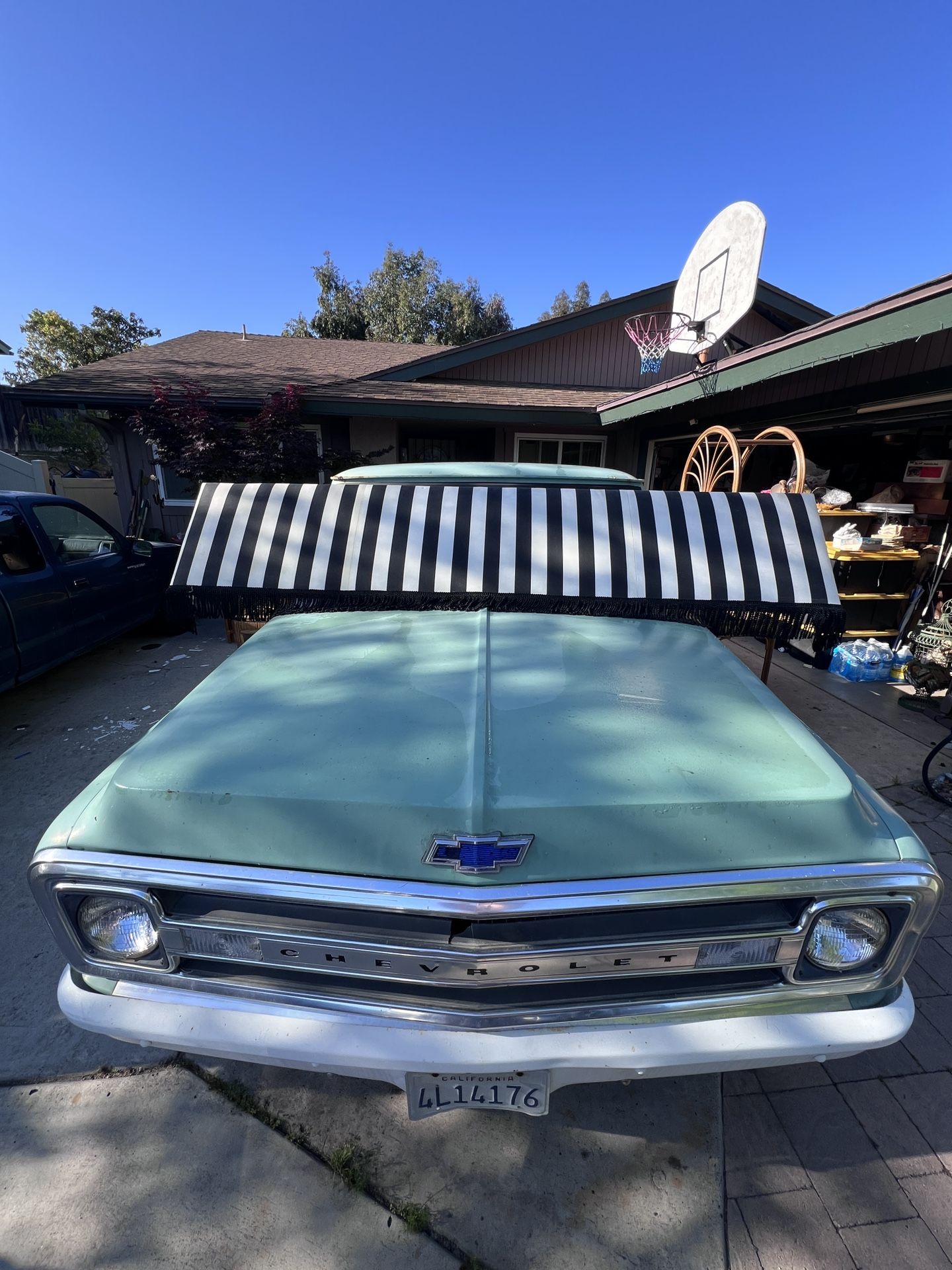 INDOOR Retro Black And White Cabana Stripe San Diego