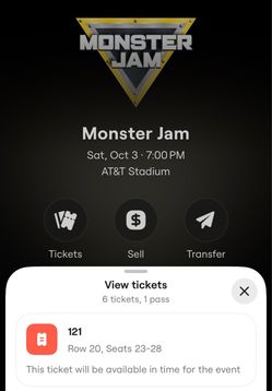 Monster Jam Tickets for Sale