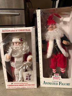 Animated Christmas Figures – Santa and Elf Set