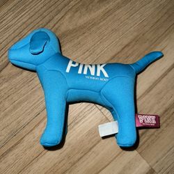 Victoria's Secret Pink Plush "PINK 1986" Teal Blue Turquoise Stuffed Dog
