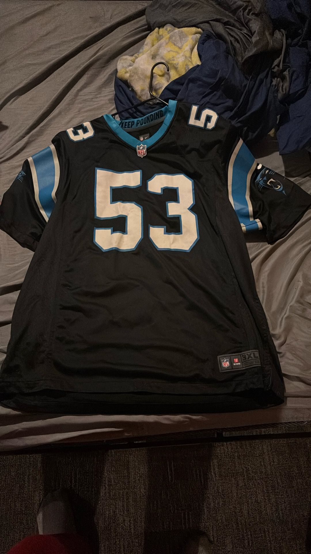 3x Brian Burns Panthers Jersey 