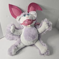 Vintage Fisher Price Purr-tenders Purple Cat W Bunny Ears