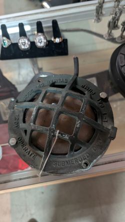 Vintage Industrial Submersible Cast Iron Pump Light Sylmar CA 120V 250W Decor