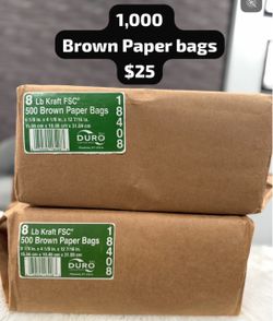 Brown paper bags (1,000 count)
