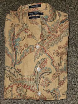$15 Obo  ❤️FATHER'S DAY ♥️ Daniel Cremieux Collection Linen/Cotton Button Up Xl