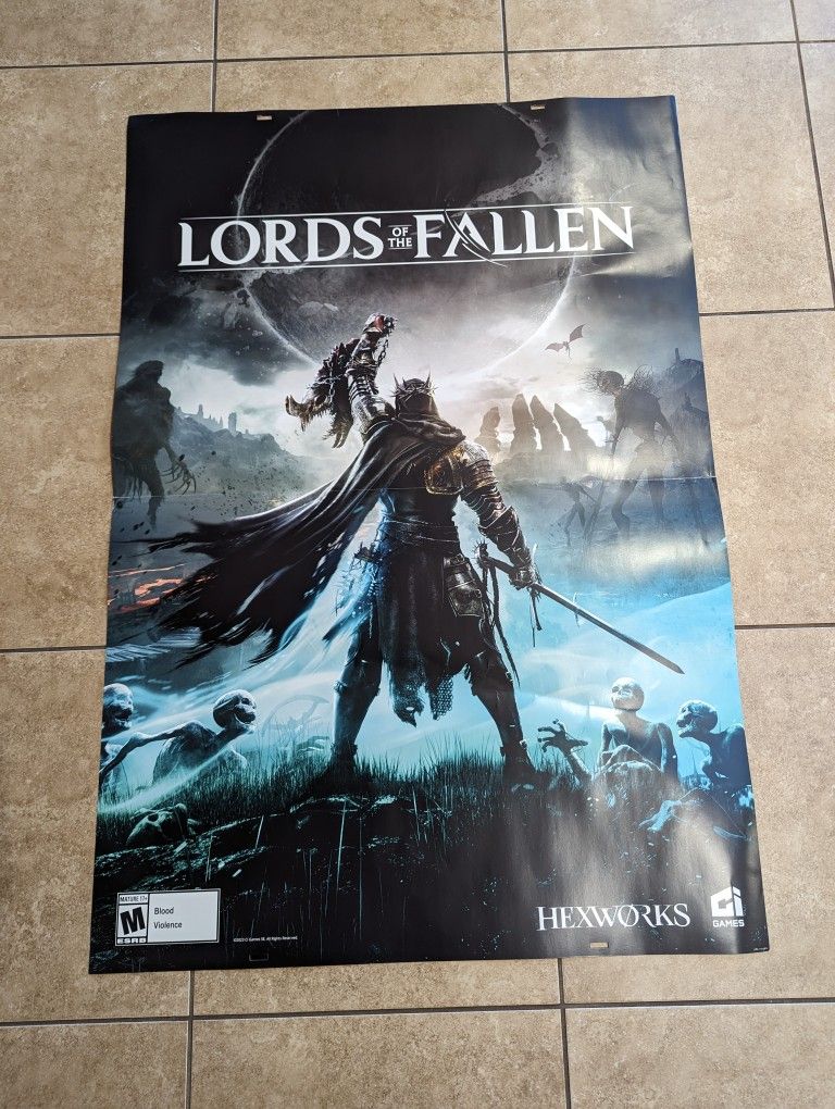 Lords of the Fallen Large Promotional Promo Poster 48 in x 33 in Double Sided