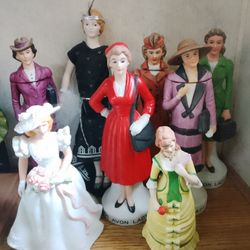 9pc Vintage Avon Lady Porcelain Lot - Limited Edition NAAC