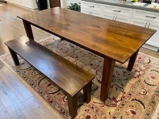 Crate & Barrel Solid Mango Wood Dining Table