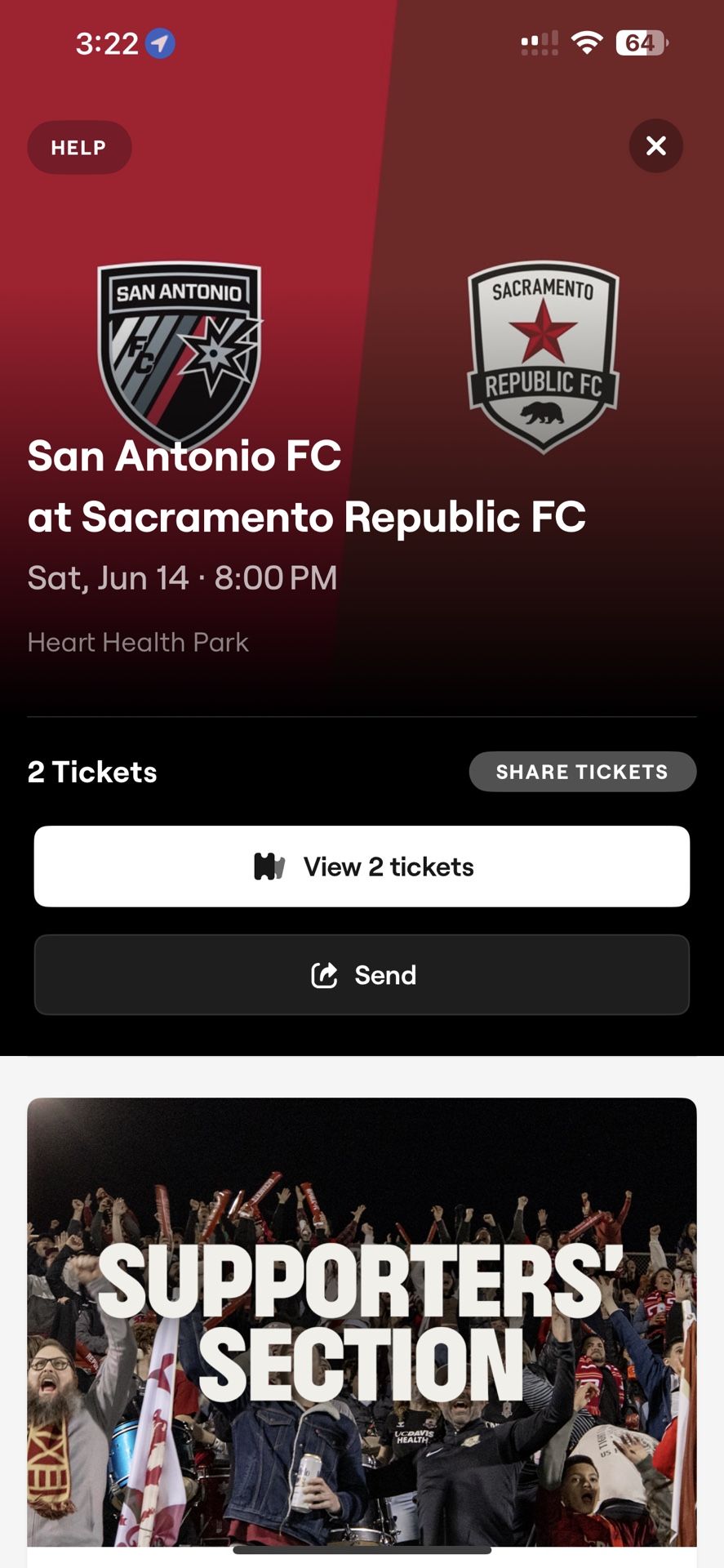 2 Sac republic Tickets