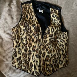 leopard vest