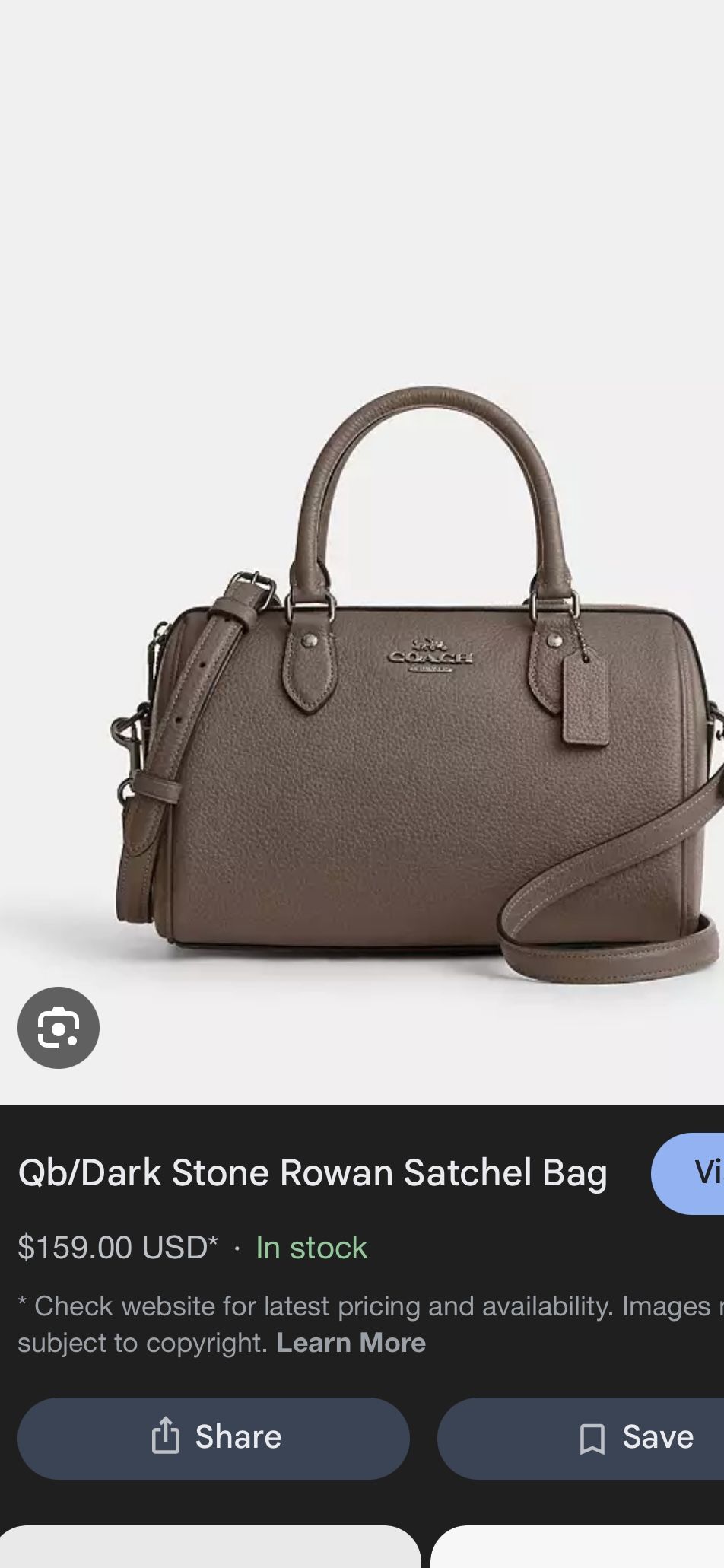 COACH ROWAN SATCHEL BAG