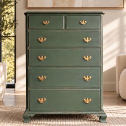 Awesome shabby distressed solid wood tall dresser