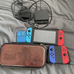 switch w/ 2 Games And 2 Controllers 