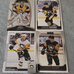 Lot of 4 Pittsburgh Penguins NHL Hockey Cards