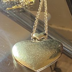 stainless Steel, gold filled yellow large Locket necklace