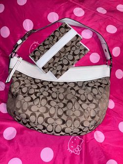 Vintage Coach bag and matching wallets