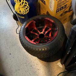 Golf cart tires and rear lift kit
