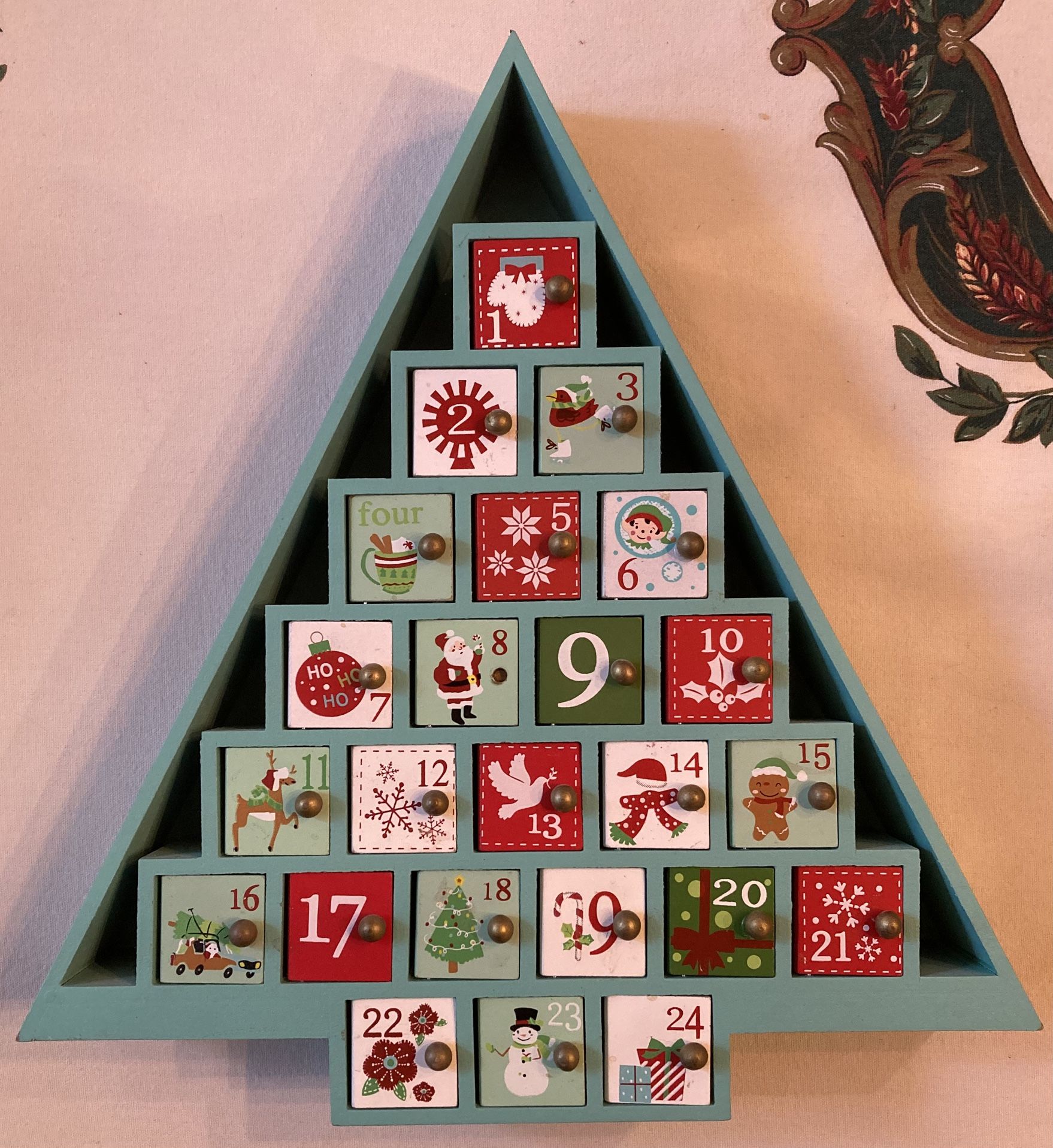 Advent Calendar – Solid Wood With Magnetic Doors