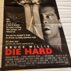 *RARE* DIE HARD Original Vintage One-Sheet Movie Poster (1988) - 27x41 