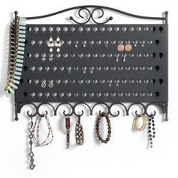 SLIM WALL-MOUNTED JEWELRY & EARRING ORGANIZER