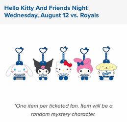 4 TIXS -DODGERS vs ROYALS - 8/12 - -Hello Kitty Keychain Giveaway -Shade and Extra Leg Room
