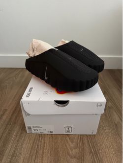 Nike Mind 001 Slide Black Chrome Size 10 NEW