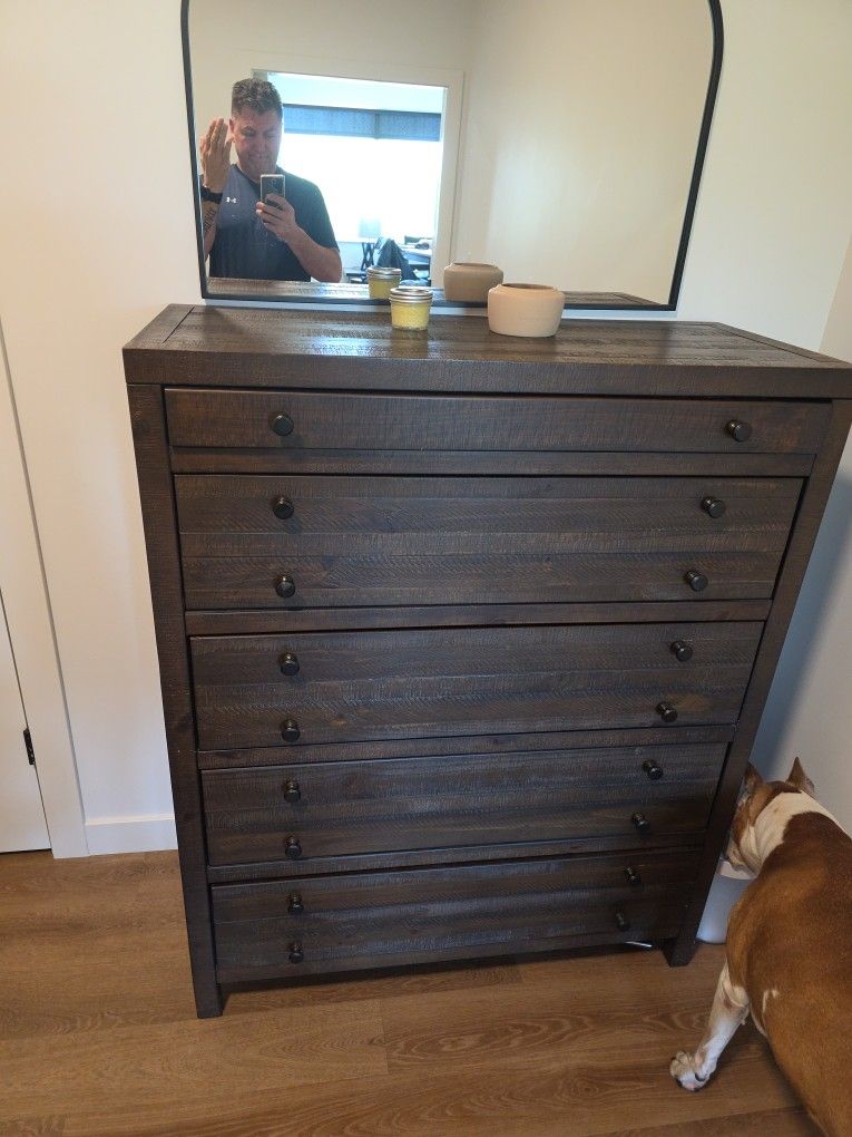 Chest Of Drawers And 2 Nightstands. Solid Wood, High Quality Hand Made