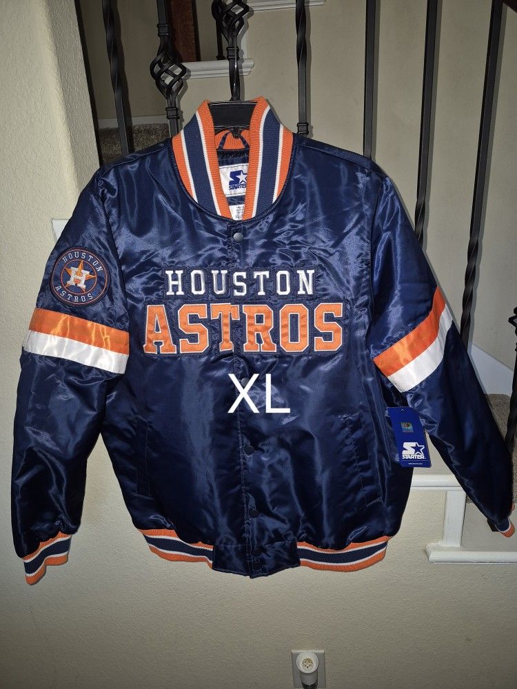 STARTER HOUSTON ASTROS INSULATED SNAP ON JACKET